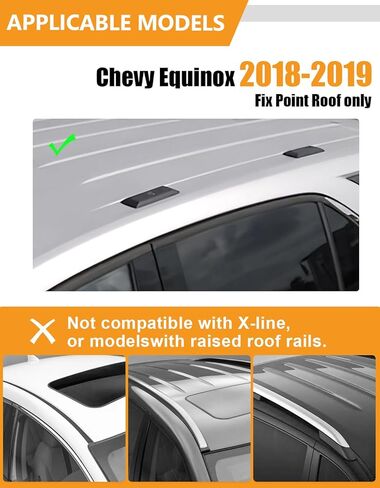 220lbs Roof Rack Cross Bars Compatible with Chevrolet Equinox 2018 2019 (Without Roof Rails), Chevy Heavy Duty Anti-Theft Aluminum Roof Rails Crossbars Luggage Cargo Carrier in Kuwait
