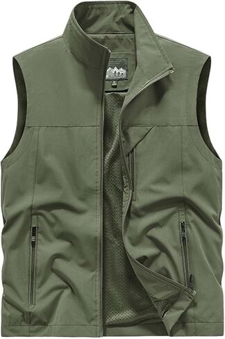 Dgoopd Men's Casual Lightweight Outdoor Vest Work Fish Photo Travel Hiking Vest with Pockets in Saudi Arabia