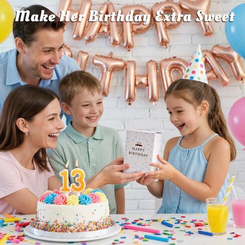 هدايا عيد الميلاد الثالث عشر للفتيات - "HAPPY 13TH BIRTHDAY" ضوء ليلي بجرة ميسون زجاجية، 20 مصباح LED خرافي وفيلم عاكس للنجوم، هدية تذكار لعيد ميلاد فتاة تبلغ من العمر 13 عامًا ديكور لطيف للغرفة in Kuwait