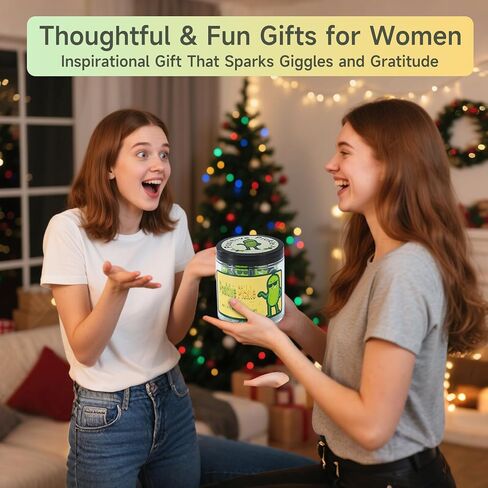 Positive Pickle Gift, 60 Positive Pickle Cards Jar Affirmation Cards, Emotional Support Gift, Christmas White Elephant Gifts Women Men Teens Friends Mom Sisters Teacher in Saudi Arabia
