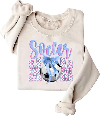 Soccer Mama Sweatshirt For Women Crewneck Coquette Plaid Soccer Mom Sweatshirt in Kuwait