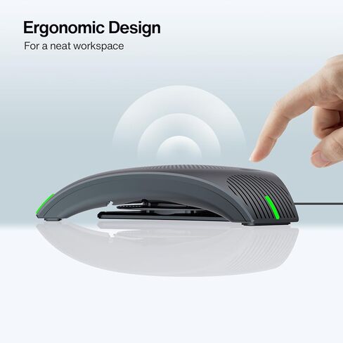 مكبر صوت للمؤتمرات وميكروفون، مكبر صوت USB مع التقاط صوت متعدد الاتجاهات 360 درجة، تحسين الصوت الذكي، صوت هاي فاي، تقليل الصدى والضوضاء للأعمال، المكتب المنزلي، الاجتماعات عبر الإنترنت in Saudi Arabia
