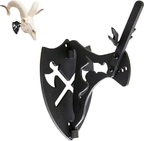 Skull Hanger European Mount Adjustable Bone Bracket Trophy Mounts for Hanging and Mounting Deer, Aoudad, Bear, Buffalo, Pronghorn, Alligator Skulls for Display (Black 1 Pack) in Saudi Arabia