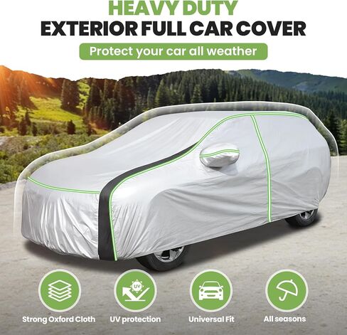 غطاء سيارة Cartist 420d يناسب Toyota RAV4 1994-2025 2026، غطاء سيارة SUV لملحقات RAV4، أكسفورد مقاوم للماء في الهواء الطلق، مع سحاب وشرائط أمان عاكسة in Kuwait
