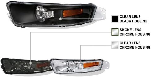 Turn Signal Light Clear Bumper Parking Lamps + Heavy Duty ABS Plastic Housing/Left Right Front for Ford for Mustang 2005-2009 - in Kuwait