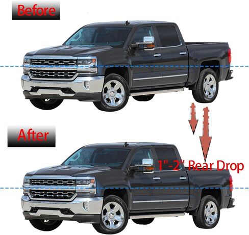 1"-2"Rear Drop Shackles Kit For 1988-2018 Chevy Silverado GMC Sierra 1500 C1500 2500 Replaces # 410520 in Saudi Arabia