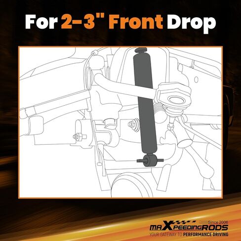 ممتص صدمات أمامي من maXpeedingrods مقاس 2-3 بوصة لسيارة Ford Ranger 1998-2015 2WD، مجموعة صدمات خفض مشحونة بالنيتروجين in Kuwait