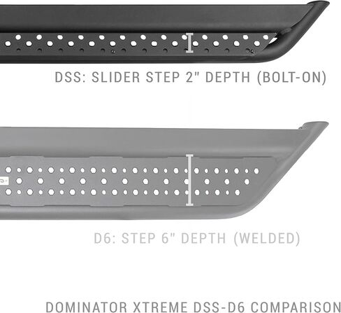 Go Rhino Dominator Xtreme DSS SideStep & Brackets | فولاذ معتدل، أسود محكم | DSS4053T | يناسب 2019 - 2025 شيفروليه سيلفرادو وجي إم سي سييرا كرو كاب (انظر الوصف) in Saudi Arabia