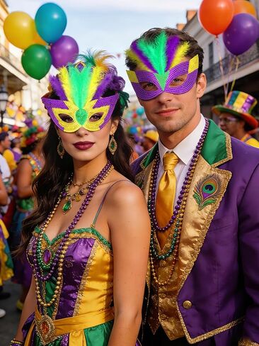 9-Pack Masks, Masquerade Party Masks for Adults Kids Feathered Glitter Eye Masks in Purple, Green Gold for Carnival Party Decorations in Saudi Arabia