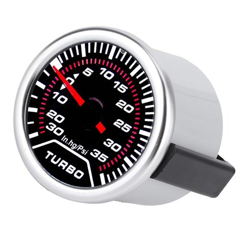 Universal Turbo Boost Gauge Vacuum Pressure Meter 35PSI Smoke Tint Lens LED Dial 52mm Automobile Accurately Pressure Level and Measure Gauge Turbo Boost Can The in Saudi Arabia