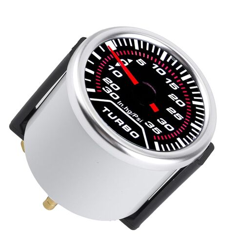 Universal Turbo Boost Gauge Vacuum Pressure Meter 35PSI Smoke Tint Lens LED Dial 52mm Automobile Accurately Pressure Level and Measure Gauge Turbo Boost Can The in Saudi Arabia
