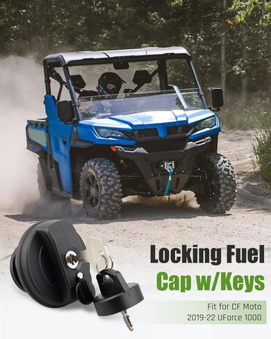 7020-010120 Locking Fuel Cap with Keys Fit for CF Moto 2019-22 UForce 1000, Black in Saudi Arabia