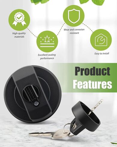 7020-010120 Locking Fuel Cap with Keys Fit for CF Moto 2019-22 UForce 1000, Black in Saudi Arabia