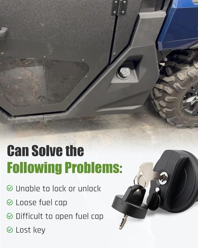 7020-010120 Locking Fuel Cap with Keys Fit for CF Moto 2019-22 UForce 1000, Black in Saudi Arabia