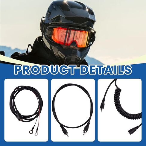 طقم استبدال سلك الطاقة الكهربائية 08-977 متوافق مع خوذة H-JC، G-M-ax Snowmobile، يناسب الخوذات ذات الحبال الكهربائية على طراز RCA in Saudi Arabia