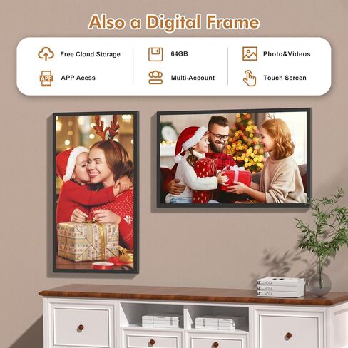 Smart Digital Calendar Chore Chart-for-Family-Planner - 32" Touchscreen Electronic Calendar with Photo Display and Interactive Star System, To do Notepad and Sync Online Calendar via APP, Wall Mounted in Kuwait