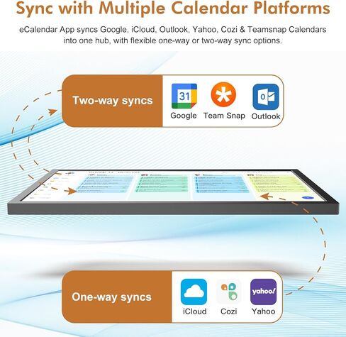 Smart Digital Calendar Chore Chart-for-Family-Planner - 32" Touchscreen Electronic Calendar with Photo Display and Interactive Star System, To do Notepad and Sync Online Calendar via APP, Wall Mounted in Kuwait