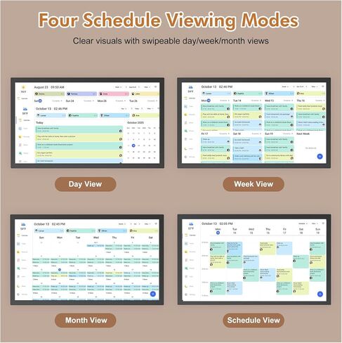 Smart Digital Calendar Chore Chart-for-Family-Planner - 32" Touchscreen Electronic Calendar with Photo Display and Interactive Star System, To do Notepad and Sync Online Calendar via APP, Wall Mounted in Kuwait