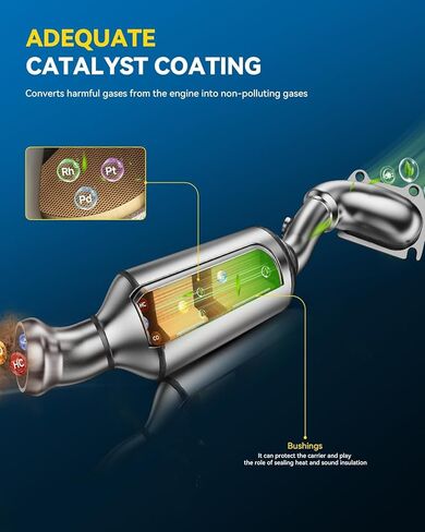 PHILTOP Catalytic Converter Direct-Fit Compatible with Volvo 2007 2008 2009 2010 2011 XC90 3.2L, 2012 2013 2014 XC90 Replace# 16666, 644007, 21506, 41003 (EPA Compliant) in Kuwait