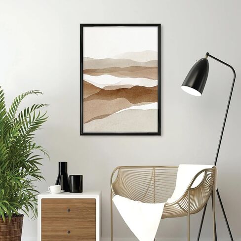إطار صورة مستدير أسود مقاس 20 × 28، إطار صور كلاسيكي أملس مثبت على الحائط لديكور غرفة المعيشة والمكتب المنزلي، يناسب أعمال فنية مطبوعة بملصقات مقاس 20 × 28 بوصة in Saudi Arabia