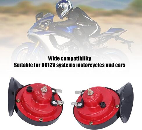 Car Horn Kit, 120db Super Loud Water Electric Snail Horn 12V 120db Universal Loud Snail High Low Tone Car Trumpet for Truck Motorcycle in Saudi Arabia