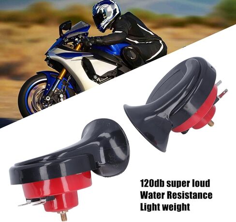 Car Horn Kit, 120db Super Loud Water Electric Snail Horn 12V 120db Universal Loud Snail High Low Tone Car Trumpet for Truck Motorcycle in Saudi Arabia