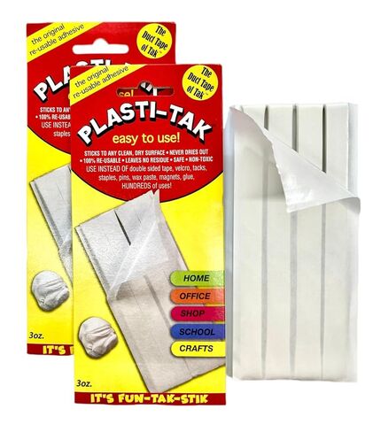 6oz Plasti-Tak The Original Re-usable Adhesive Putty 3oz, Reposionable - Won;t Dry -Pack of 2 in Saudi Arabia