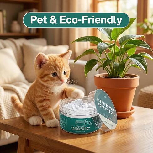 جل لاصق شفاف لمعارض المتحف، شمع معجون لاصق قابل لإعادة الاستخدام، قابل للإزالة ولا يترك بقايا، حماية ضد الاهتزاز للمقتنيات والتماثيل - يمنع السقوط، 5 أونصة in Kuwait