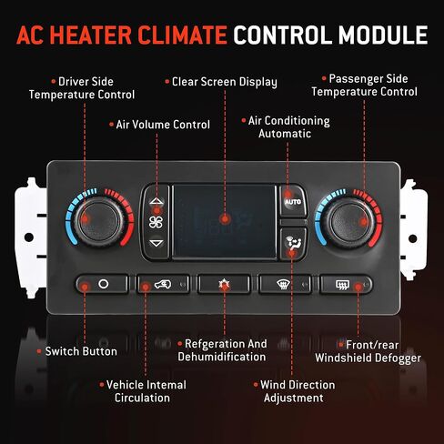 599-211XD Climate Control Module AC Control Panel Fit for 2003-2007 Chevy GMC Buick Cadillac Hummer H2 Vehicle - Silverado Sierra 1500 2500 3500 Tahoe Suburban Avalanche Yukon XL Trailblazer Envoy in Saudi Arabia