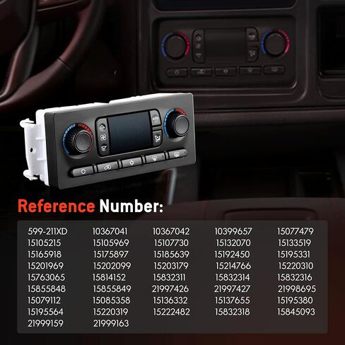 599-211XD Climate Control Module AC Control Panel Fit for 2003-2007 Chevy GMC Buick Cadillac Hummer H2 Vehicle - Silverado Sierra 1500 2500 3500 Tahoe Suburban Avalanche Yukon XL Trailblazer Envoy in Saudi Arabia