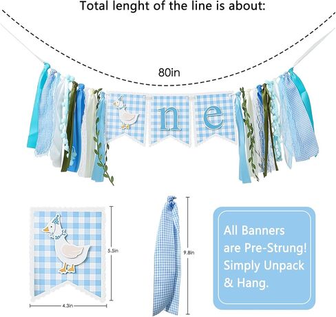 لافتة كرسي مرتفع لعيد الميلاد الأول من Goose - لافتة كرسي مرتفع واحدة من Silly Goose لمستلزمات حفلات أعياد الميلاد للأولاد، ديكورات حفلات إكليل كرسي مرتفع، دعامات صور لسحق الكيك in Kuwait