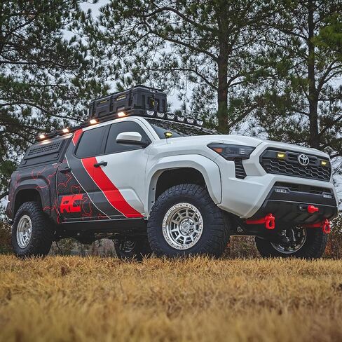 Rough Country 85 Series 17x9 Off-Road Wheel - 5x4.5" Bolt Pattern, 12mm Offset, Full Machined Aluminum with Simulated Beadlock & Gold Accent Hardware in Saudi Arabia