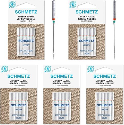 SCHMETZ Jersey (130/705H SUK) Sewing Machine Needles - Carded - Size 70/10 in Saudi Arabia