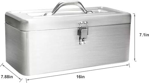 صندوق أدوات الجرار عالي التحمل، مع دعامة تثبيت، يمكن تركيبه على هيكل الحماية من الانقلاب (ROPS)، مصنوع من الفولاذ المقاوم للصدأ، مع فتحات قفل، وهو ملحق جرار متعدد الوظائف (16 بوصة) in Kuwait