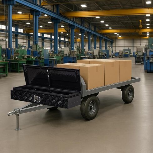 34.5 Inch Aluminum Truck Box, Heavy Duty Truck Bed Tool Box, Waterproof Trailer Toolbox Storage Organizer Chest with Lock and Key for Pickup Bed RV Motorcycle, Black in Saudi Arabia