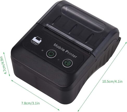 طابعة إيصالات حرارية محمولة BT 58 مم 2 بوصة، طابعة محمولة صغيرة USB بيل POS تدعم أمر الطباعة ESC/POS متوافق مع Android/iOS/Windows للشركات الصغيرة ومتجر بيع بالتجزئة in Saudi Arabia