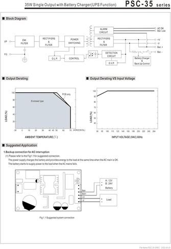 مخرج فردي بقدرة 35 وات مع شاحن بطارية PSC-35A مزود الطاقة PSC-35B(PSC-35A) in Kuwait