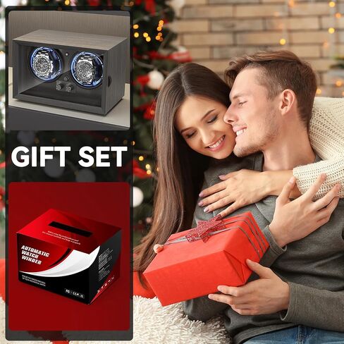 ALTIUS Watch Winder for Automatic Watches,Double Watch Winder Box, Automatic Watch Rotator with Quiet Motor and BLUE LED,Dual Rotation Modes Individual Control Watch Spinner, Gift for Man in Saudi Arabia
