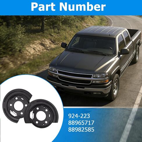 924-223 2x درع غبار الفرامل الخلفية متوافق مع كاديلاك إسكاليد شيفروليه إكسبريس سيلفرادو 1500 جي إم سي سافانا سييرا 1500 يستبدل 88965717 in Kuwait