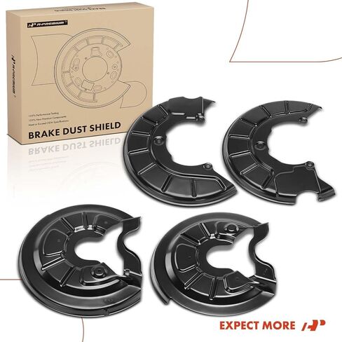 A-Premium Front and Rear Side Brake Dust Shield Compatible with Select Volkswagen and Audi Models - Jetta 2006 2010 2011, Golf 2010-2014, A3 2009-2013, GTI 2010-2013 - Replace# 1T0615612B, 4-PC Set in Saudi Arabia