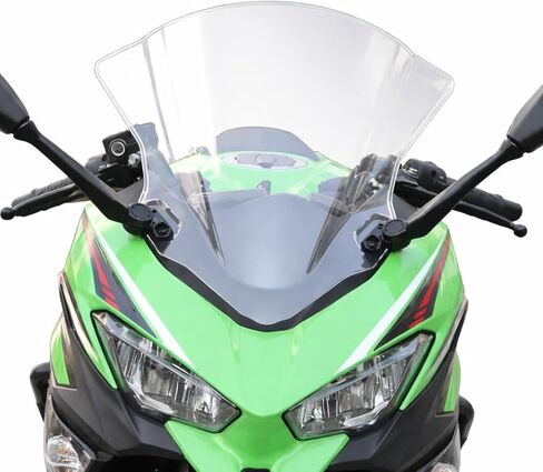Windshield for Kawasaki Ninja 400, Clear Motorcycle Front Wind Deflectors Windscreen for Kawasaki Ninja 400 EX400 Ninja 250 2018-2023 Accessories in Saudi Arabia
