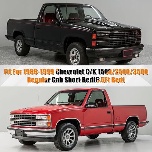 Car Cover Compatible with 1988-1999 Chevy C/K 1500/2500/3500,Custom Fit for Regular Cab Short Bed(6.5 ft Bed), Black in Saudi Arabia