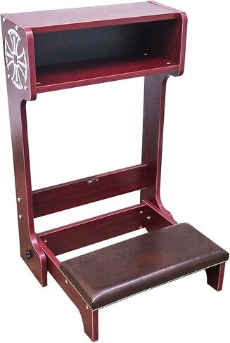 FixtureDisplays 32X20X20" Prayer Bench, Padded Kneeler with Book Shelf, Easy Fold-Away Prayer Table Chair 10104 in Saudi Arabia