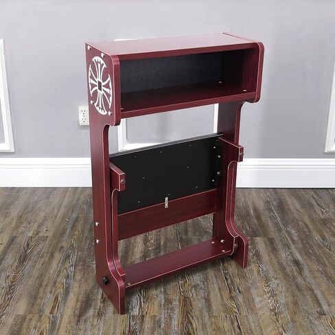 FixtureDisplays 32X20X20" Prayer Bench, Padded Kneeler with Book Shelf, Easy Fold-Away Prayer Table Chair 10104 in Saudi Arabia