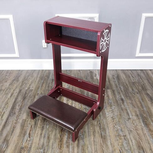 FixtureDisplays 32X20X20" Prayer Bench, Padded Kneeler with Book Shelf, Easy Fold-Away Prayer Table Chair 10104 in Saudi Arabia