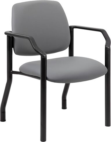 كرسي غرفة استقبال الضيوف من Boss Office Products بسعة وزن 300 رطل، رمادي in Saudi Arabia