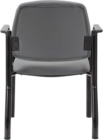 كرسي غرفة استقبال الضيوف من Boss Office Products بسعة وزن 300 رطل، رمادي in Saudi Arabia