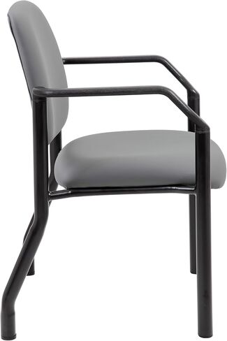 كرسي غرفة استقبال الضيوف من Boss Office Products بسعة وزن 300 رطل، رمادي in Saudi Arabia