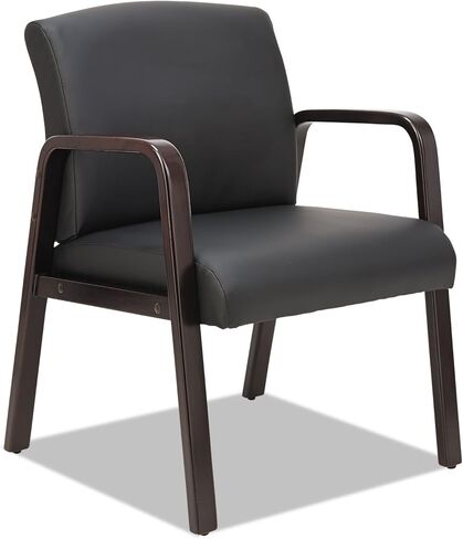 Alera RL4319E Reception Lounge Series Guest Chair, Espresso/Black Leather in Saudi Arabia