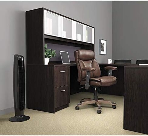 Alera RL4319E Reception Lounge Series Guest Chair, Espresso/Black Leather in Saudi Arabia